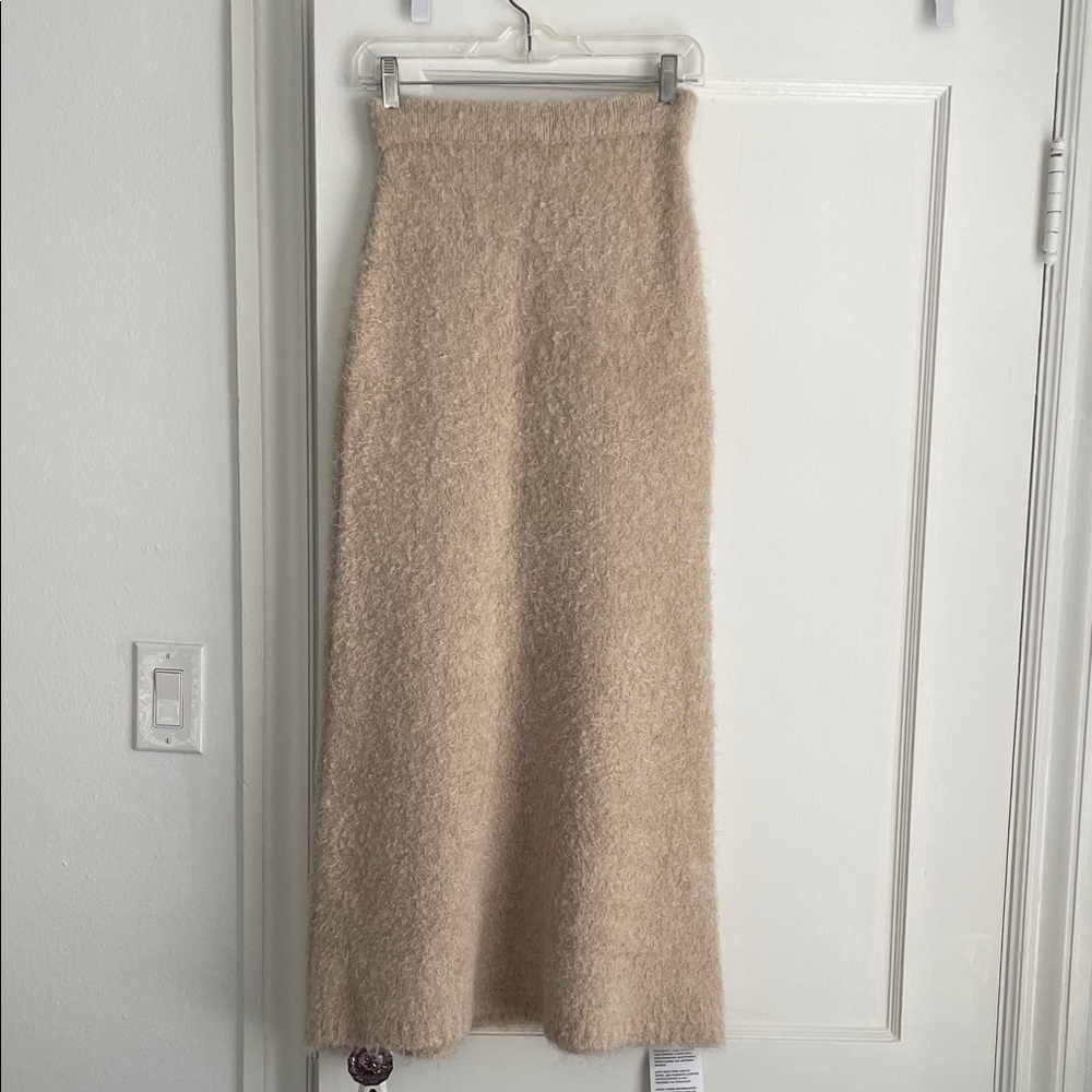 Topshop Cream Maxi Skirt